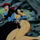 The X-Men's Jean Grey fainting, as she often did in the 1990s animated series.